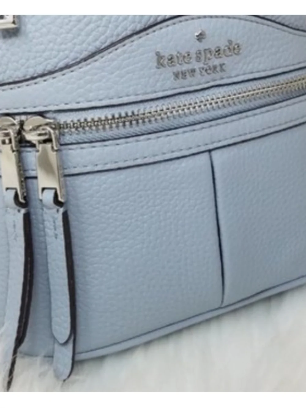 Kate Spade Karina Mini Convertible Backpack Blue Frosted